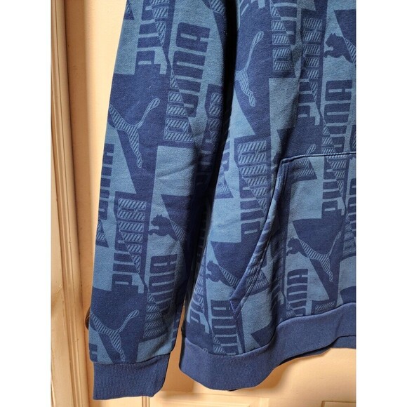 Puma Mens Power All Over Print Fleece Hoodie Hooded Sweatshirt Size XL - Picture 6 of 11